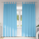  Gardiner med gardiner 2 pcs lyseblå Polyester