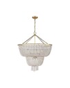 Jacqueline Two Tier Chandelier Antique Brass/Clear Glass
