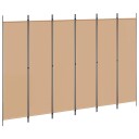 vidaXL 6-Panels Romdeler Beige 300 x 200 cm Stoff