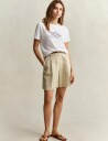 GANT Tailored Linen Blend Shorts   Beige   42