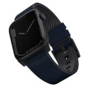 UNIQ Straden Skinn Hybrid Reim for Apple Watch 42/44/45/49mm Blå