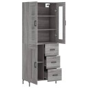 vidaXL Highboard grå sonoma 69,5x34x180 cm konstruert tre 8720845480851