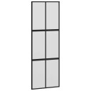 vidaXL Skyvedør med monteringssett 76x205 cm herdet glass og aluminium