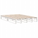  Sengeramme uten madrass hvit 120x190 cm heltre furu 8721102853395