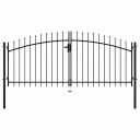  Dobbel hageport med spydhoder 300x150 cm