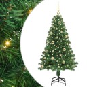  Kunstig juletre med 150 LED grønn 150 cm PVC og Stål og Plast