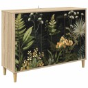 vidaXL Serviesskap RHENEN Sonoma 102 x 33 x 75 cm Konstruert tre