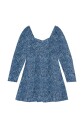 Ganni Printed Crepe Mini Dress Kjole Blå Mønster 38