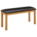 vidaXL Spisebenk 95 x 32 x 45 cm Massivt Eiketre Svart