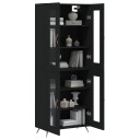 vidaXL Highboard svart 69,5x34x180 cm konstruert tre 8720845476724