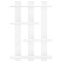 vidaXL Vegghylle Hvit 61 x 13,5 x 88 cm Konstruert tre