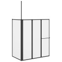 vidaXL Dusjvegg Hvit 120 x 70 x 137 cm Aluminium
