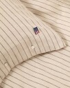 Pinstriped Sengesett 220x220 + 50x60x2 cm Beige / Brun