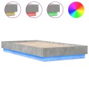  Sengeramme med LED-lys betonggrå 75x190 cm 8721012286023