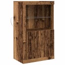  Sideboard med LED Lys Gamle Tre 60,5x37x100 cm