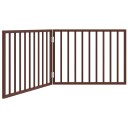 Vidaxl Hundeport Sammenleggbar 2 Paneler Brun 160 cm Poppeltre
