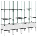 Plantekasse med espalier hvit 160x40x142,5 cm PP
