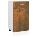 vidaXL Underskap med skuff r?kt eik 40x46x81,5 cm konstruert tre