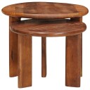  Nestende Kaffebord 2 pcs Honning brun Massiv mango tre