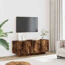 vidaXL TV-benk røkt eik 100x35x40 cm konstruert tre
