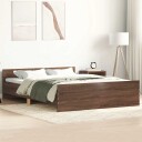 vidaXL Sengeramme med hode- og fotgavl brun eik 150x200 cm 8721012157163