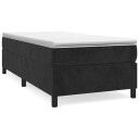 vidaXL Sengeramme boksfjær svart 90x190 cm 3FT Single fløyel