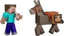Mattel Minecraft Figurer 2-pakning - Steve og Esel 3.25''