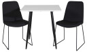 Venture Design Polar & Muce spisegruppe Hvit/svart 2 st stoler & bord 75 x 75 cm