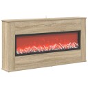 vidaXL Elektrisk peis Sonoma 114 x 18 x 58,5 cm Konstruert tre