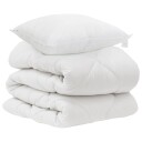 vidaXL Dyne med pute 2 stk. Hvit Mikrofiber