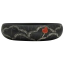 vidaXL Benkeservant svart oval 59x40x15 cm keramikk