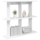 vidaXL Vegghylle Veggmontert Hvit 80 x 20 x 75 cm Konstruert tre