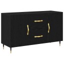  Sideboard Svart Eik 100x36x60 cm Konstruert Tre