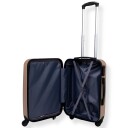 Borg Living Brun kabinkoffert   Hardcase koffert med hjerter   stødsikkert polypropylen   reisekoffert