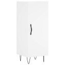vidaXL Skjenk hvit 34,5x34x90 cm konstruert tre