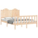 vidaXL Sengeramme med hodegavl 4FT6 double heltre 8720845974411