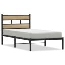  Sengeramme i metall uten madrass sonoma eik 75x190 cm 8721158376817