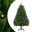  Kunstig juletre med LED  stripelys grønn 150 cm PVC og metall