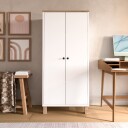 Flerbruks skap Hanah Home Nord (61 x 133,6 x 33 cm) Hvit eik - Hvit og eik