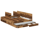 Oppbevaringsseng Ramme Gammelt Tre 135x190 cm