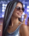 3 stk Tinsel Hair Extensions 50 cm - Sølv