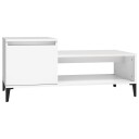 vidaXL Salongbord hvit 100x50x45 cm konstruert tre