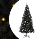  Juletre med 300 LED med stativ Svart 240 cm PVC