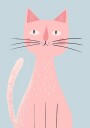 Pink Cat Plakat Plakat / 21x30cm