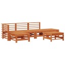 vidaXL Hage lounge sett 5 pcs Voksbrun Heltre furu