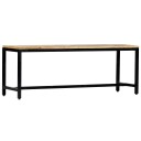 vidaXL Spisebenk 120 cm grov heltre mango