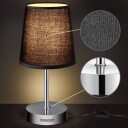 Nattbordslampe antrasitt 32x13x13 cm stoffskjerm