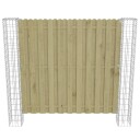  Gjerdepåle 2 pcs sølv 20 x 20 x 190 cm Metall