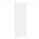 vidaXL Skyvedør Hvit 83 x 202 cm Heltre furu