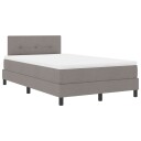 Bokseramme med Madrass & LED Taupe 120x200 cm Tekstil